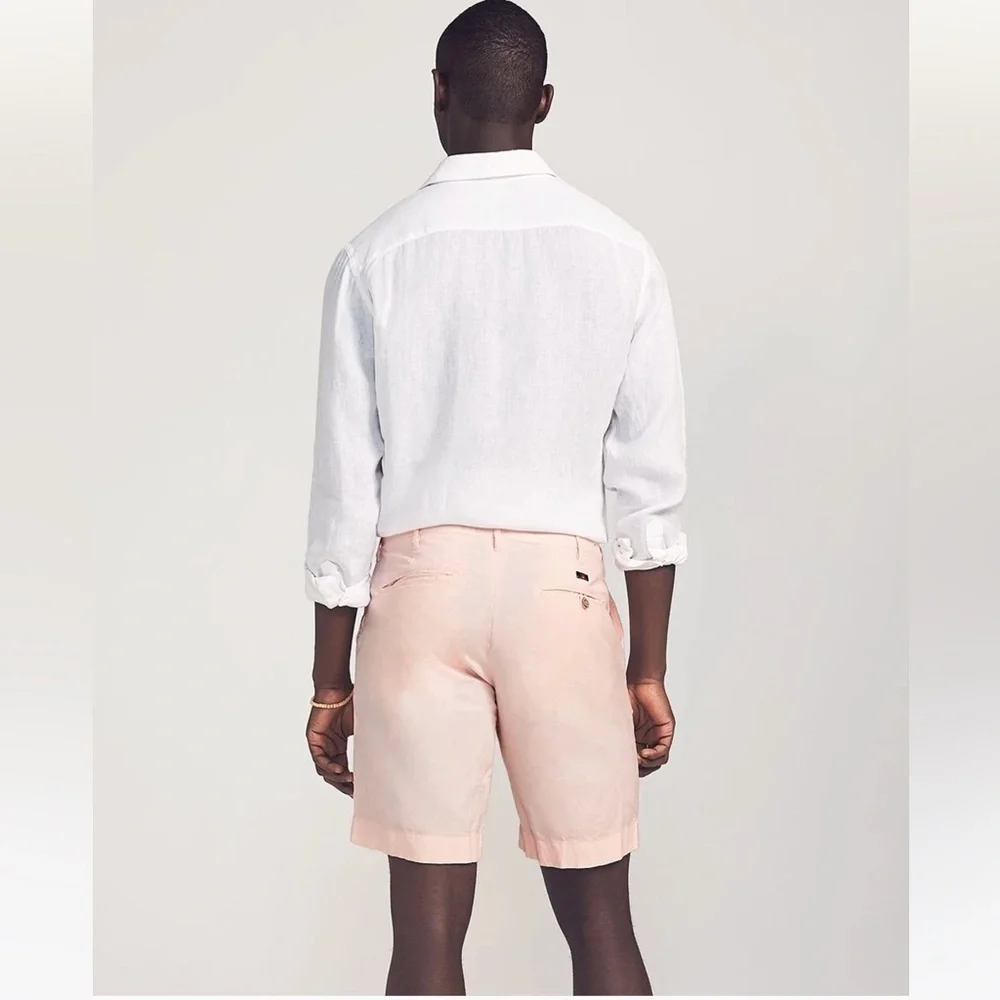 Faherty Chino Shorts Mens 33 & 40 Golf Linen Prep Malibu Summer Pink NEW w/Tags